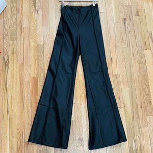 Faux Leather Plus Size Trousers